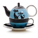 HuesNBrews Cattitude Blue Tea for One