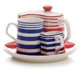 Hues&Brews Stripes Service For 1