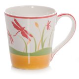 Hues&Brews Dragonflies 10-Ounce Mugs Set of 4