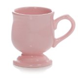 Hues&Brews 10-Ounce Pedestal Mugs Set of 4