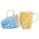 Hues&Brews Blossoms 12-Ounce Mugs Set of 4