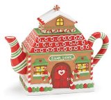 Festive Gingerbread House Teapot for Christmas/Holiday Tea