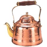 Old Dutch 2 Quart Solid Copper Teakettle With Wooden Handle