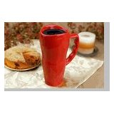 Made in the USA - 20 oz. Ceramic Travel Mug - Red