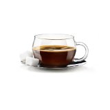 Bormioli Rocco H Drink Rondo Espresso Cup With Steel Saucer