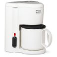 Jerdon First Class CM21W 4 Cup Coffee Maker, Thermal Carafe, White