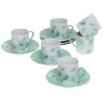 Yedi Houseware Classic Coffee and Tea Blue Blossom Espresso Cups and Saucers