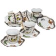 Yedi Houseware Classic Coffee and Tea Butterfly Espresso Cups and Saucers