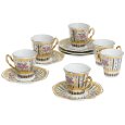 Yedi Houseware Classic Coffee and Tea Floral Espresso Cups and Saucers