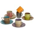 Yedi Houseware Classic Coffee and Tea Siena Espresso Cups and Saucers, Set of 6